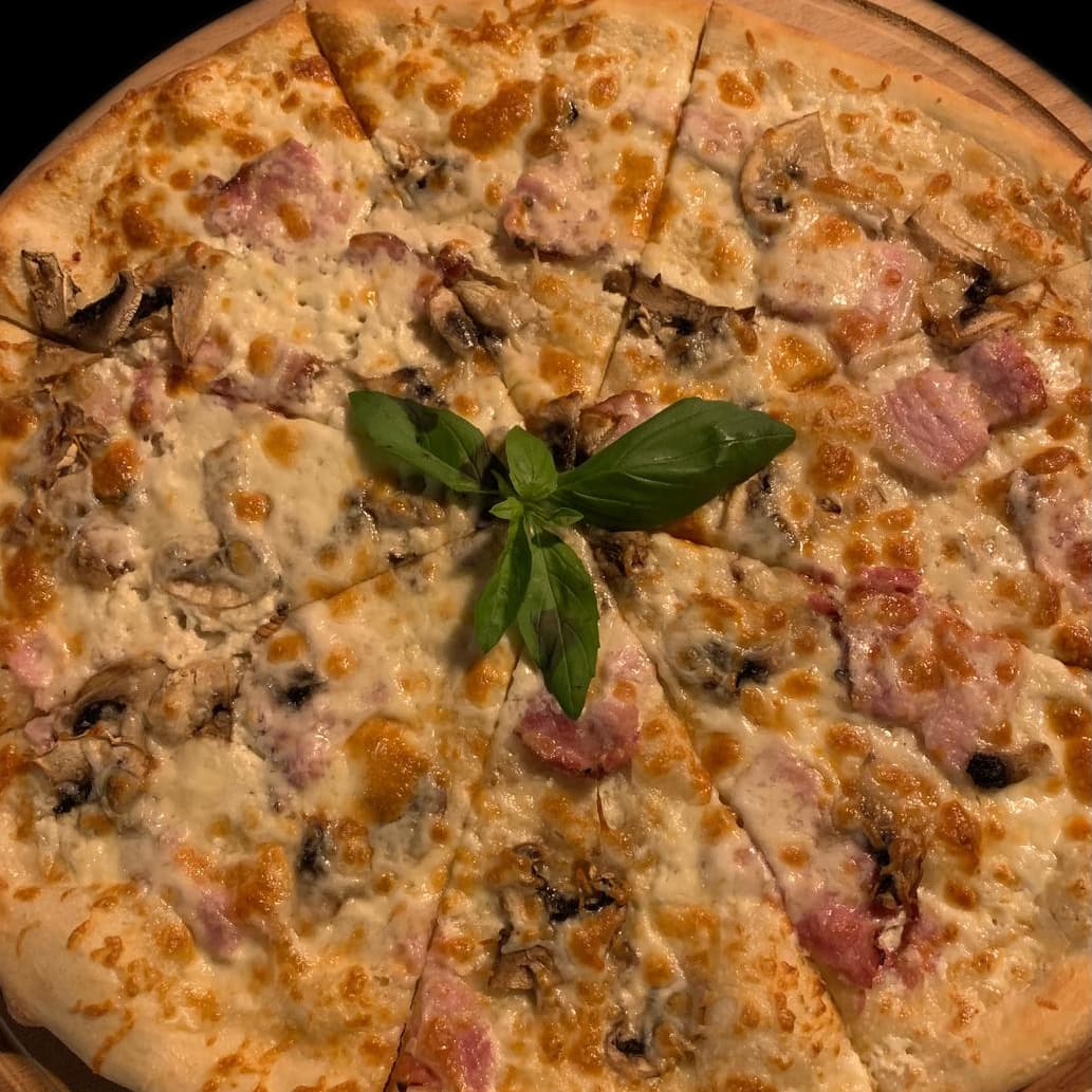 Пицца "ГРИБЫ& БЕКОН" 650гр