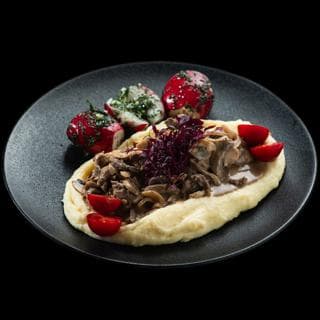 Бефстроганов с маринованными огурчиками 500гр