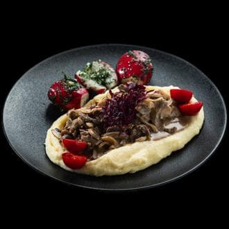 Бефстроганов с маринованными огурчиками 500гр