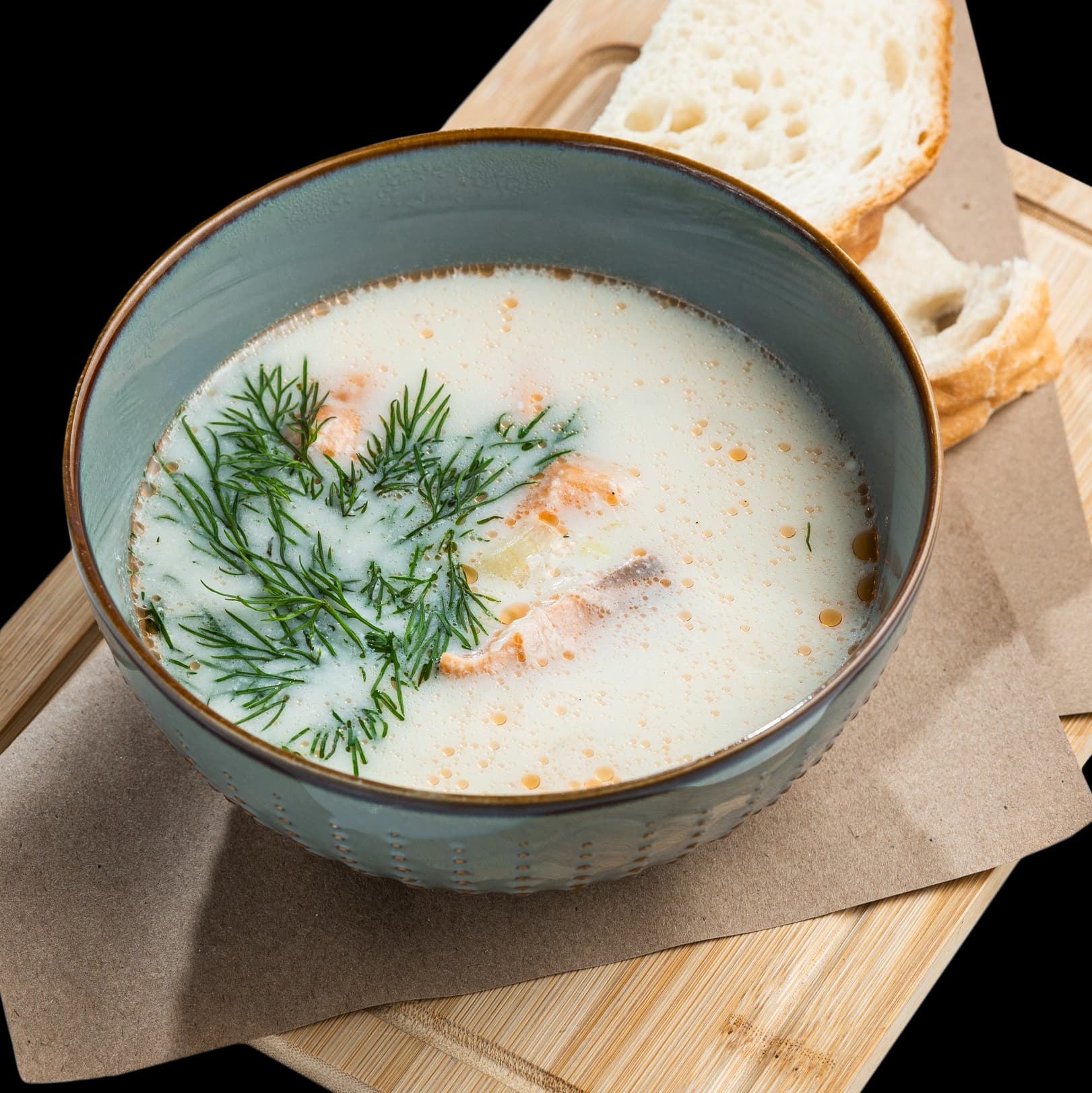 Сливочная уха с филе форели 350/70гр